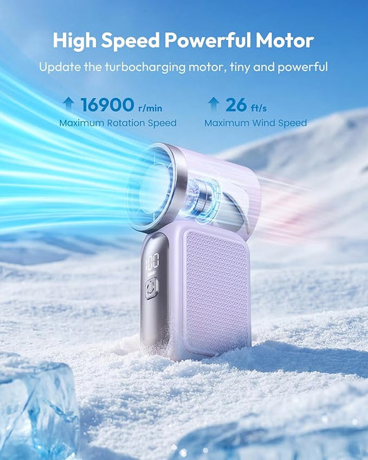 🌀Deze zomer voor slechts € 13,98!!!💨Mini-met led-display –👍Turbo-ventilator met 5 standen in zakformaat.✨Oplaadbaar via USB, snelle verkoeling voor onderweg en tijdens het opmaken. Het perfecte cadeau. Draagbare verkoelin