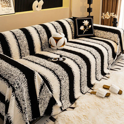 🛋️ 53% KORTING 2026! ✨ Pluche bankovertrek - Extra dikke & antislipdeken met elastische randen voor herfst en winter 🍂❄️