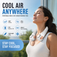 🌀 TIJDELIJKE AANBIEDING: 50% KORTING! 💥 360° draaibare nekventilator – ultrastil, 3 snelheden, handsfree, lange batterijduur ✨