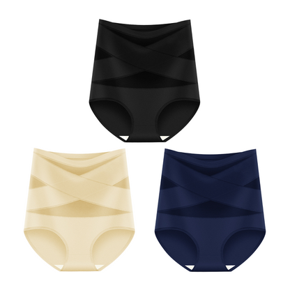 Plusmaat Hooggesnoerde Cross Tummy Control Slip