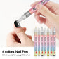 🎁 12-Kleurige Professionele Nail Art Penset – Ultraprecieze 0,7 mm Punt & Snel Droogend ✨💅