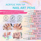 🎁 12-Kleurige Professionele Nail Art Penset – Ultraprecieze 0,7 mm Punt & Snel Droogend ✨💅